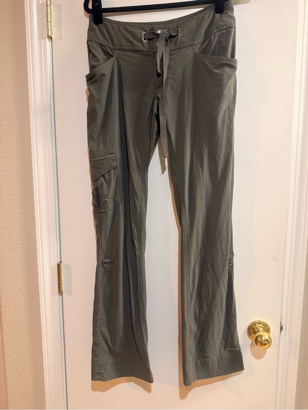 Women’s Olive Green Utility Cargo Pants - Drawstring Waist
